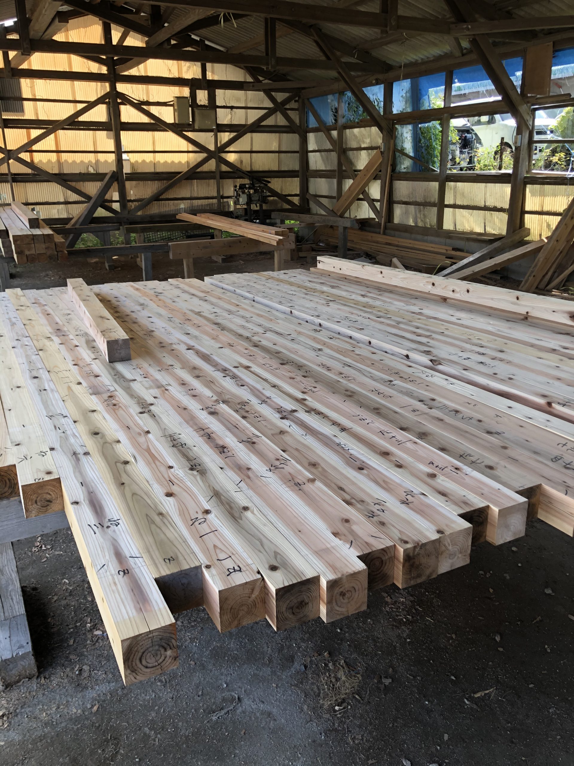 墨付けされた土台