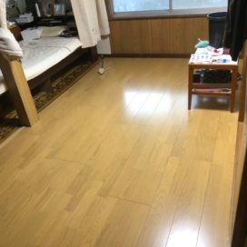 都城市I様邸寝室床修繕